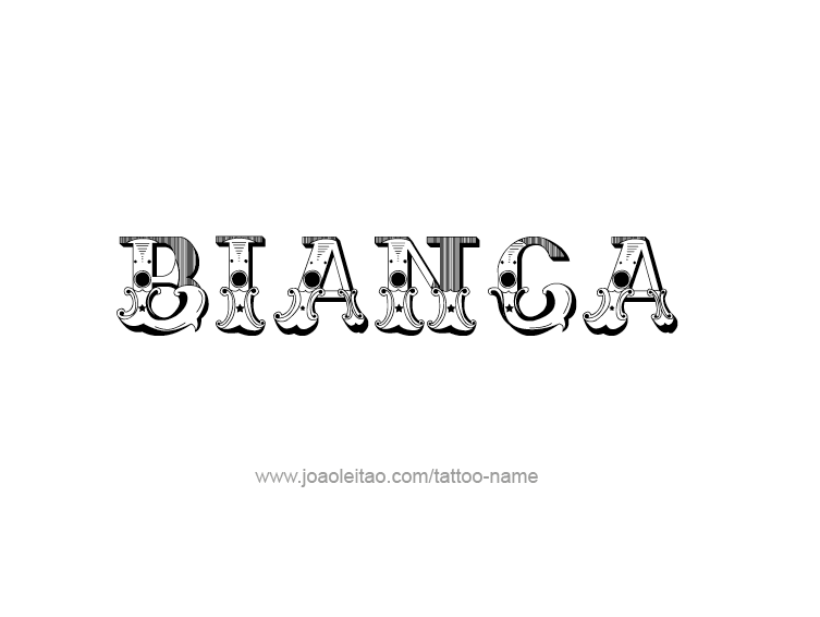 Tattoo Design Name Bianca 