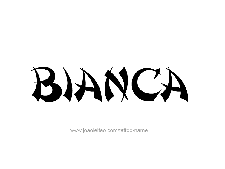 Tattoo Design Name Bianca 