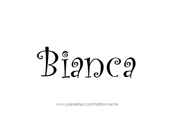 Tattoo Design Name Bianca 