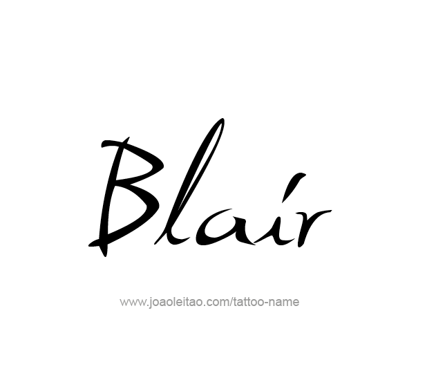 Tattoo Design Name Blair 