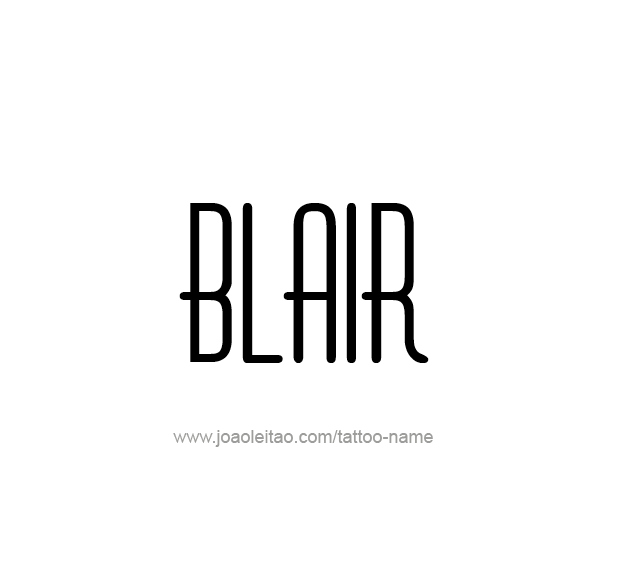 Tattoo Design Name Blair 