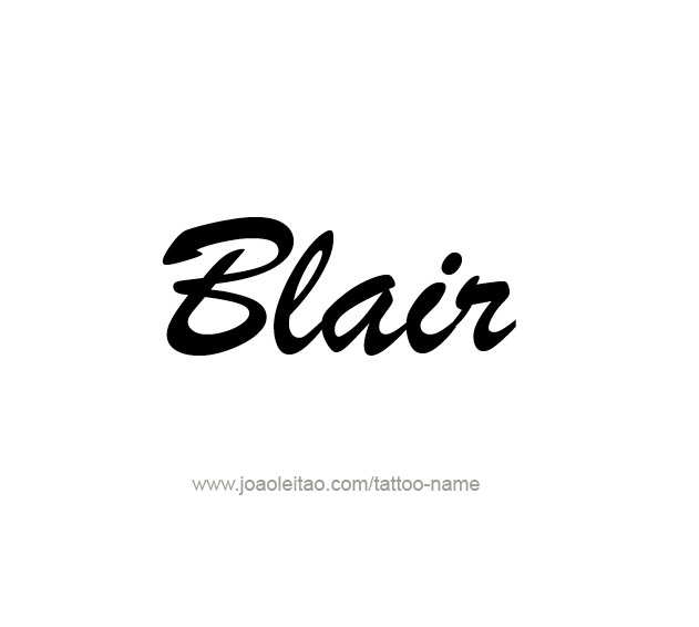 Tattoo Design Name Blair 