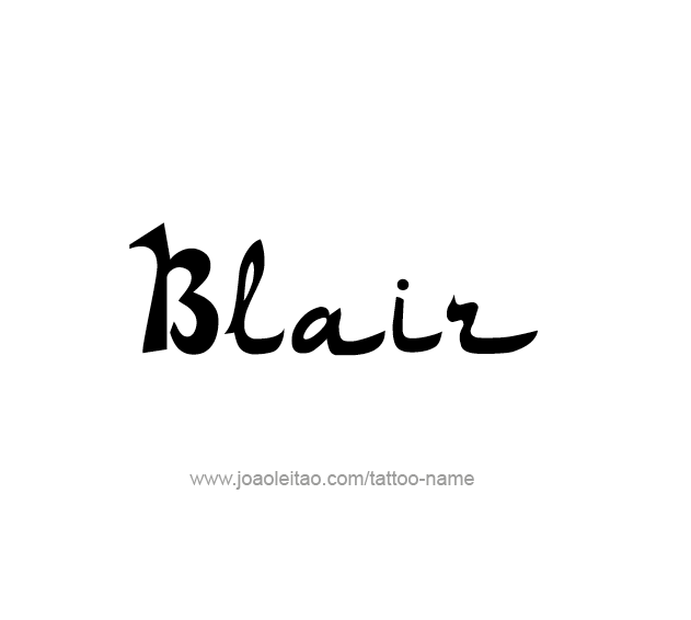 Tattoo Design Name Blair 