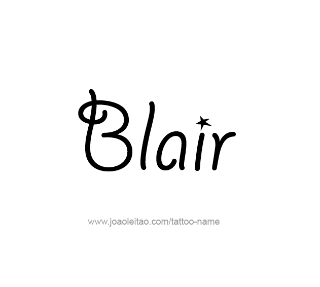 Tattoo Design Name Blair 