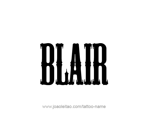 Tattoo Design Name Blair 