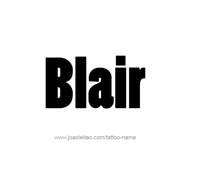 Tattoo Design Name Blair 