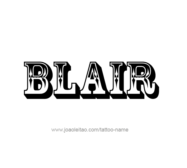 Tattoo Design Name Blair 