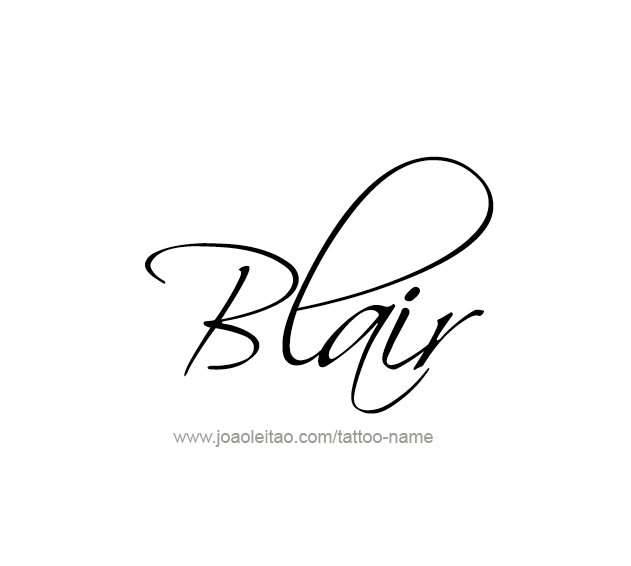 Tattoo Design Name Blair 