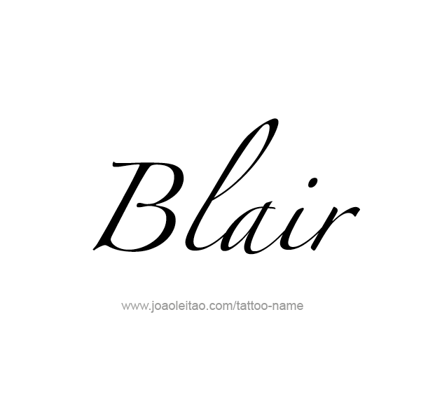 Tattoo Design Name Blair 