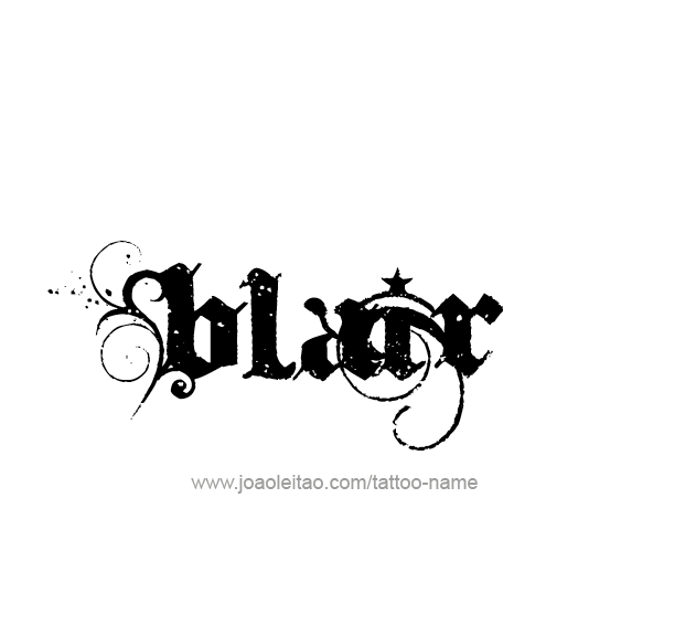 Tattoo Design Name Blair 