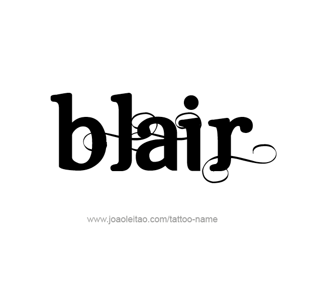 Tattoo Design Name Blair 