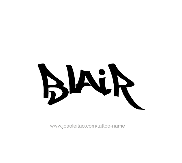 Tattoo Design Name Blair 