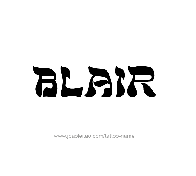 Tattoo Design Name Blair 