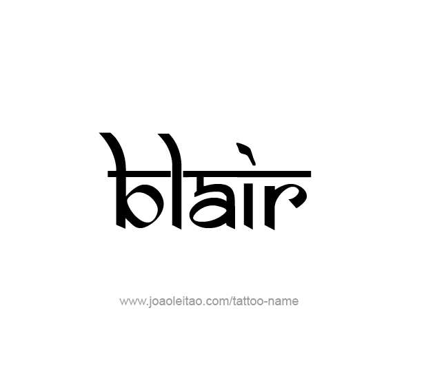 Tattoo Design Name Blair 