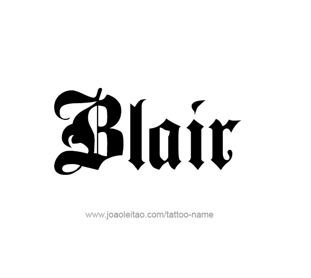 Tattoo Design Name Blair 