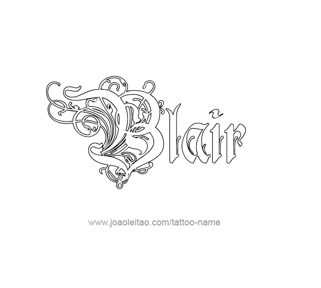 Tattoo Design Name Blair 