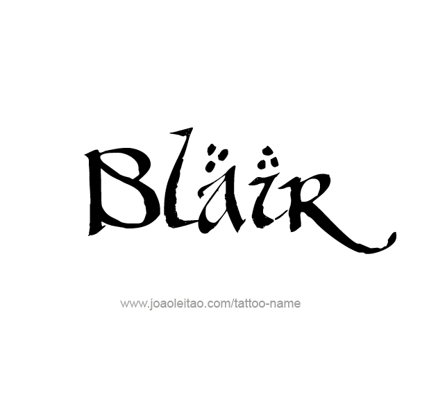 Tattoo Design Name Blair 