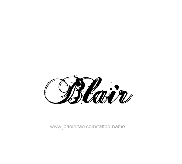 Tattoo Design Name Blair 