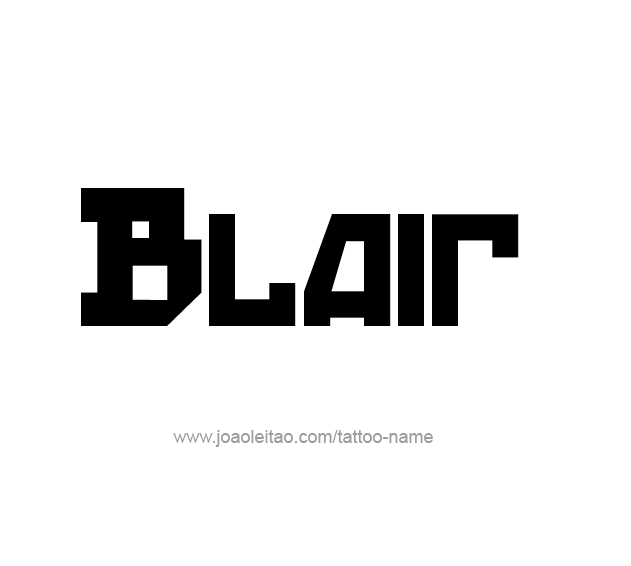 Tattoo Design Name Blair 