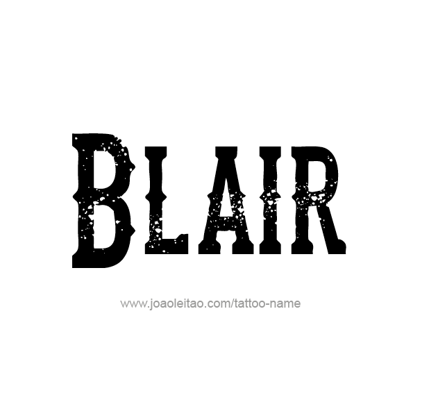 Tattoo Design Name Blair 