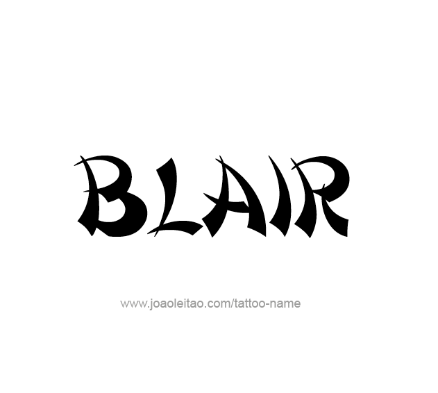 Tattoo Design Name Blair 