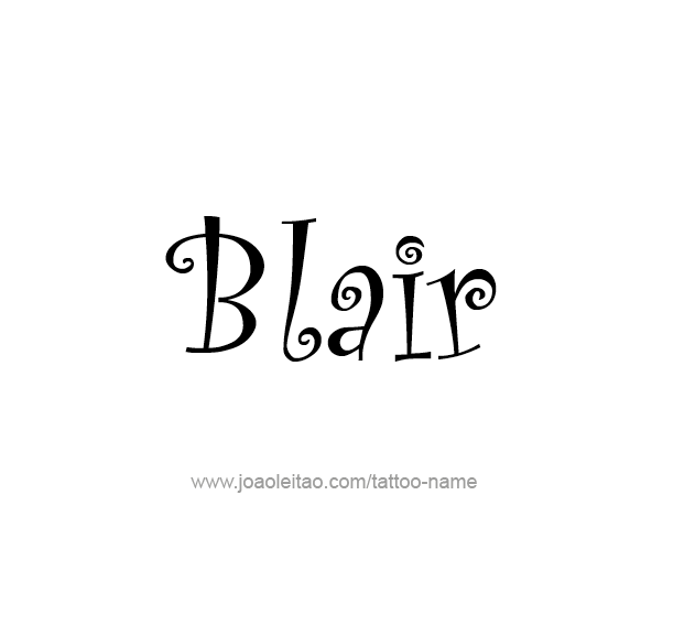 Tattoo Design Name Blair 