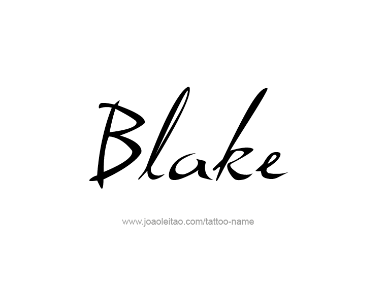 Tattoo Design Name Blake 