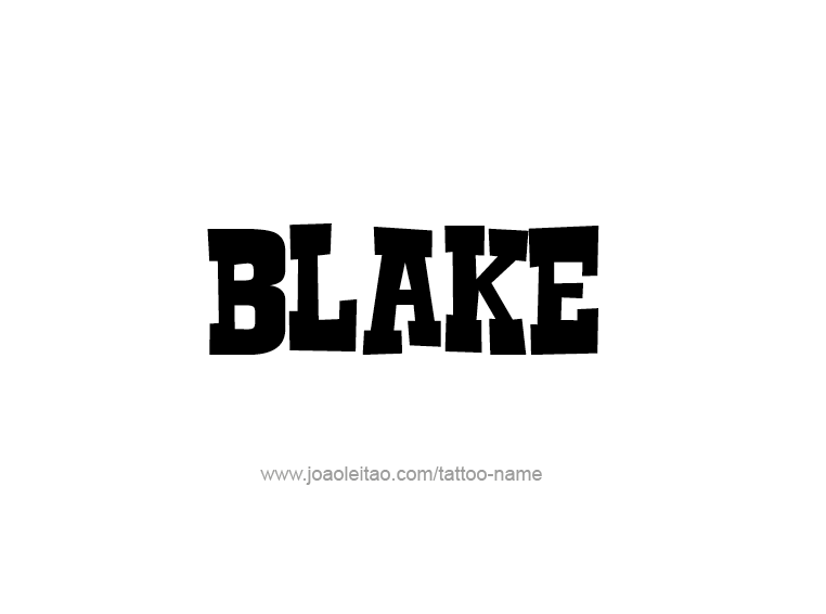 Tattoo Design Name Blake 