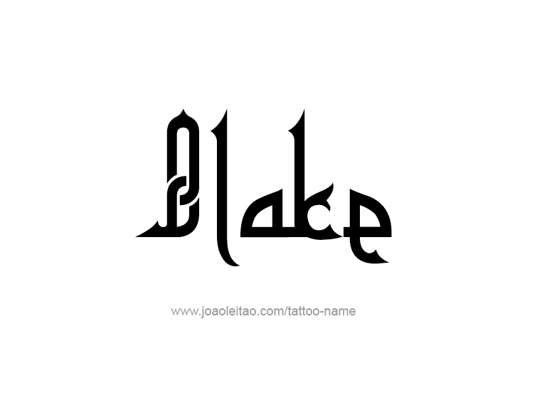 Tattoo Design Name Blake 