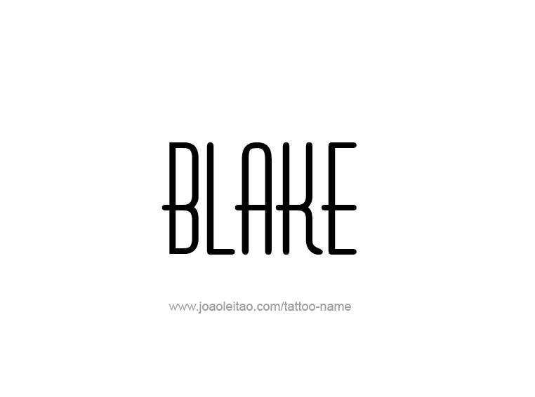 Tattoo Design Name Blake 