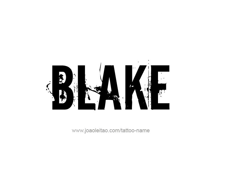 Tattoo Design Name Blake 