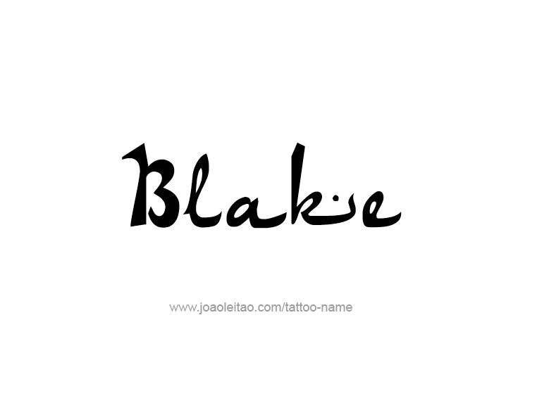 Tattoo Design Name Blake 