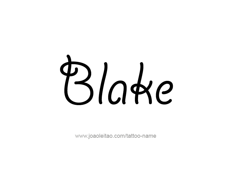 Tattoo Design Name Blake 