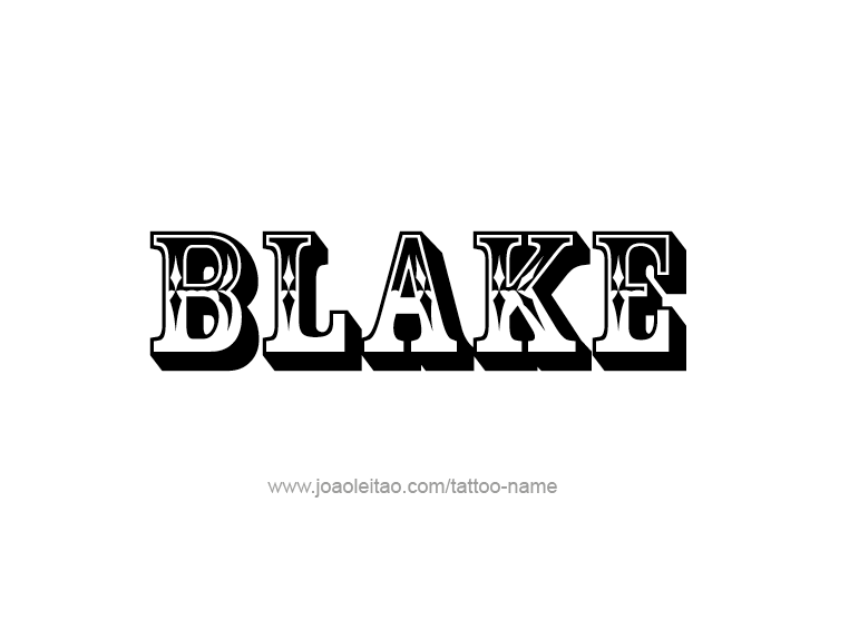 Tattoo Design Name Blake 