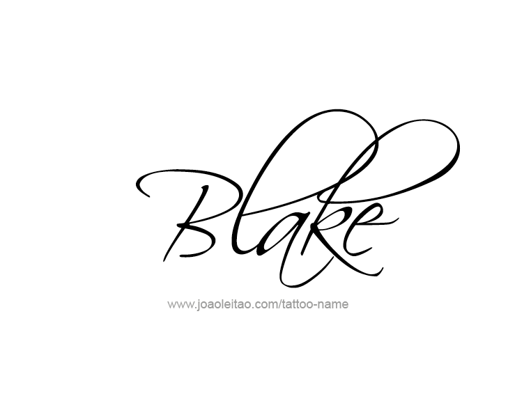 Tattoo Design Name Blake 