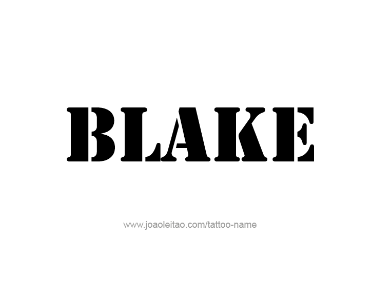 Tattoo Design Name Blake 