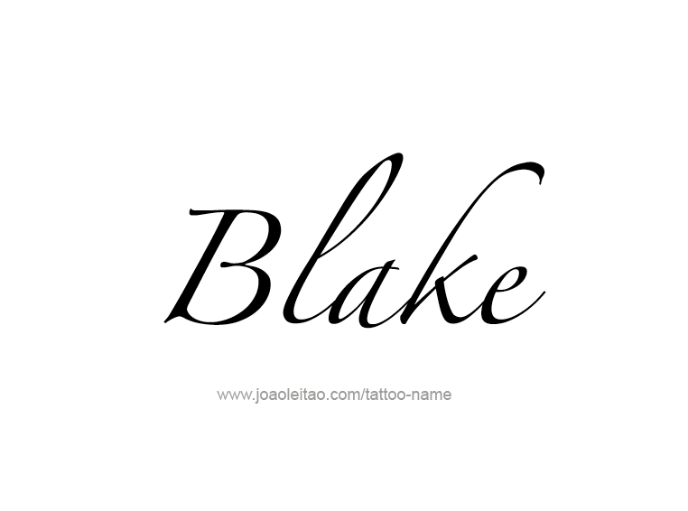 Tattoo Design Name Blake 