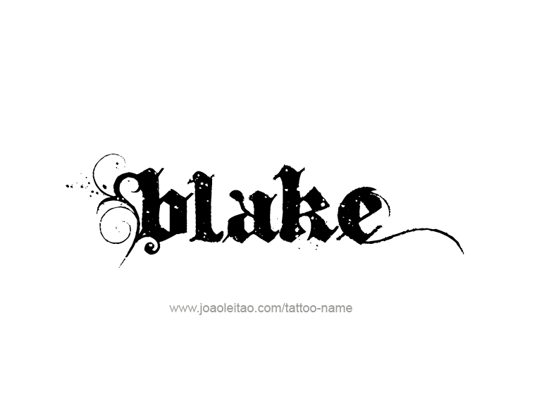 Tattoo Design Name Blake 