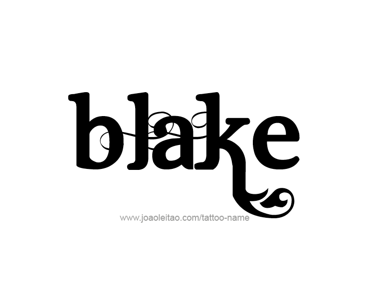 Tattoo Design Name Blake 