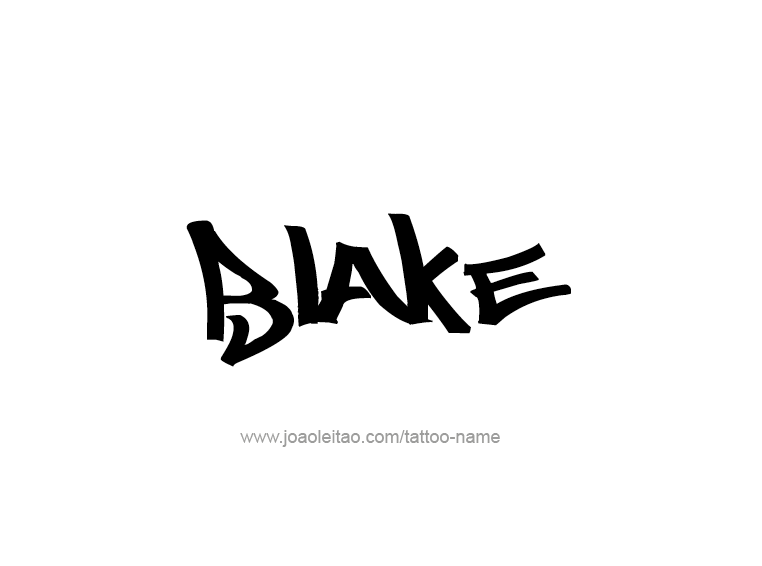 Tattoo Design Name Blake 