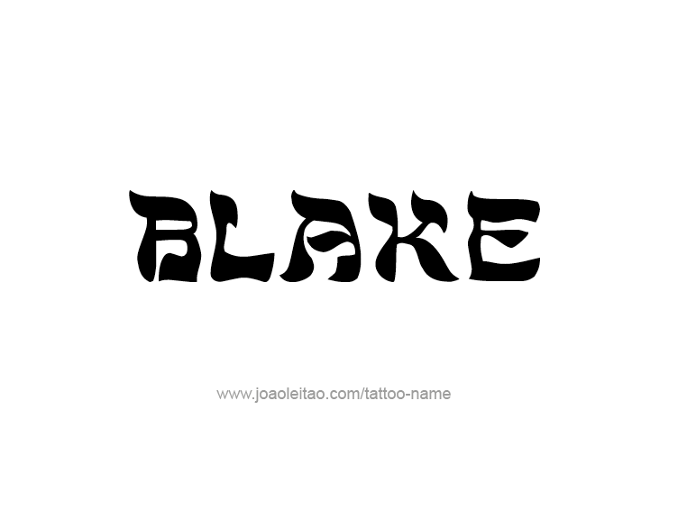 Tattoo Design Name Blake 