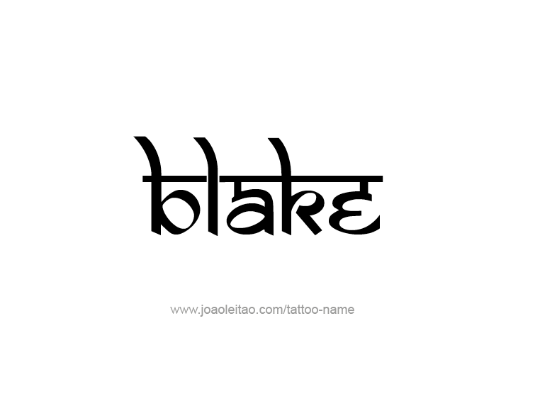 Tattoo Design Name Blake 