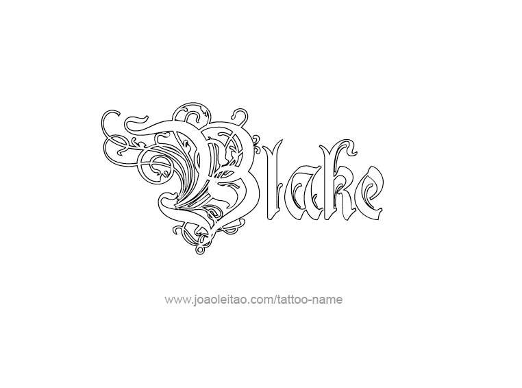 Tattoo Design Name Blake 