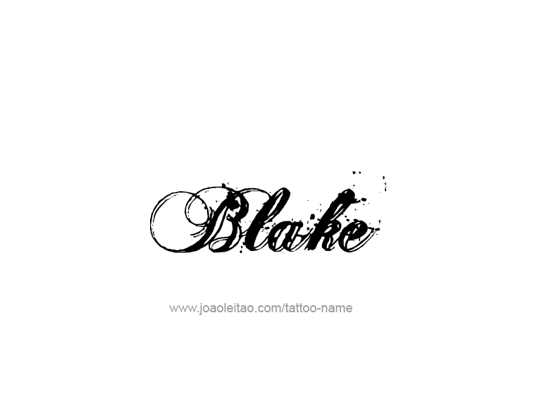 Tattoo Design Name Blake 