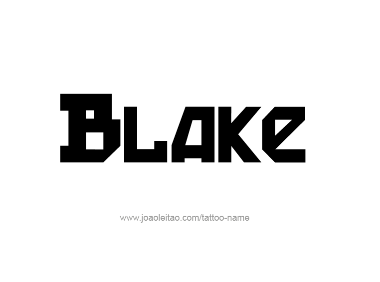 Tattoo Design Name Blake 