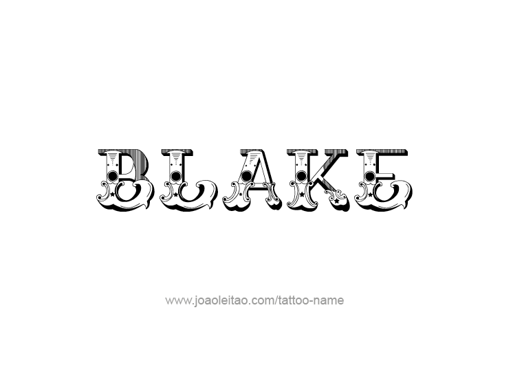 Tattoo Design Name Blake 