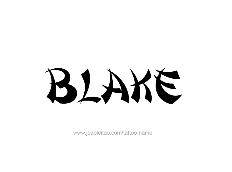 Tattoo Design Name Blake 