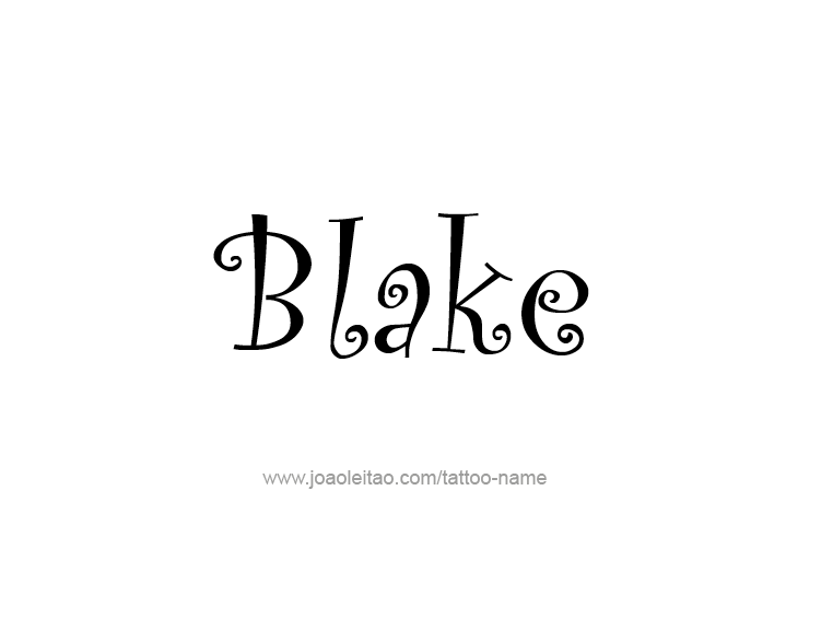 Tattoo Design Name Blake 