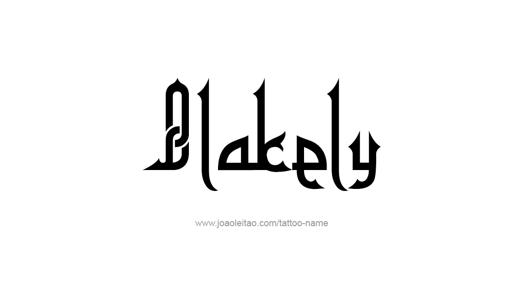 Tattoo Design Name Blakely 