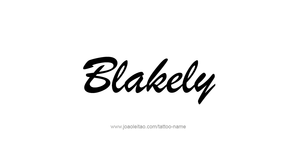 Tattoo Design Name Blakely 